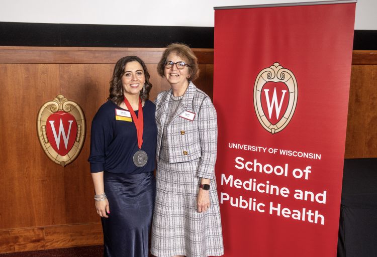 Dr. Nicole Pulia with DOM Chair Lynn Schnapp