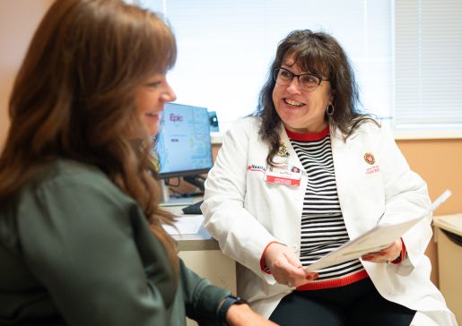 Endocrinologist in clinic