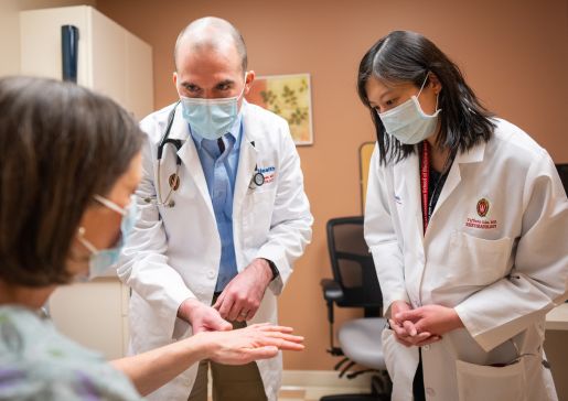 Dr. Tiffany Lin and a fellow in the rheumatology clinic 