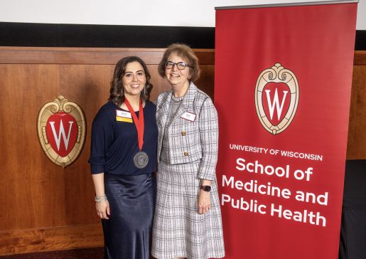 Dr. Nicole Pulia with DOM Chair Lynn Schnapp