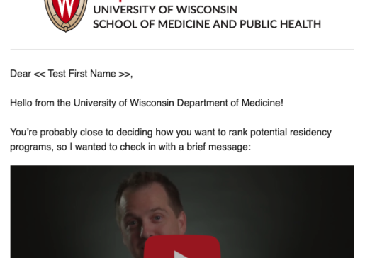 Screenshot of an email sent to potential residents