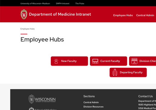 A screenshot of the DOM intranet
